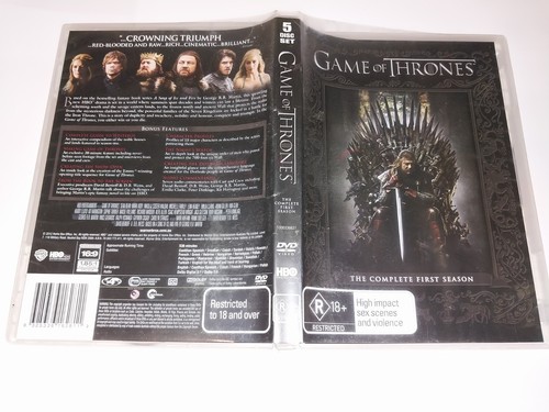 GAME OF THRONES THE COMPLETE FIRST SEASON (5 DISC)  (DVD, R18+) - Picture 1 of 4