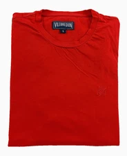 NEW Vilebrequin Men's Sz. Small Red Crew Neck Short Sleeve Tee Shirt!