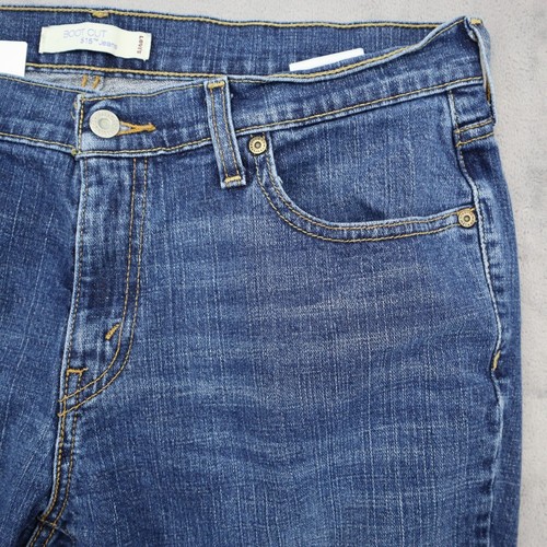 Pantalones de mezclilla Levis para mujer 12 azules con diseño de 5 bolsillos tiro medio corte bota - Imagen 13 de 20