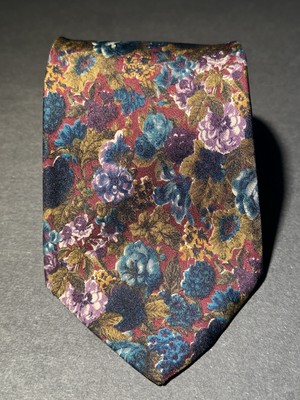 Brooks Brothers Makers Floral Silk Necktie Pre-owned 