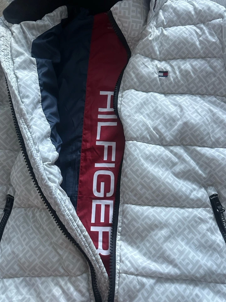 Tommy Hilfiger Chaqueta Puffer Acolchada Blanco Beige Talla XL Hombre’s Foto 3 de 4