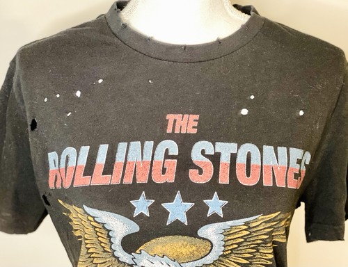 The Rolling Stones Eagle American Tour T-Shirt Uniquely Distressed Unisex Small - Picture 3 of 9