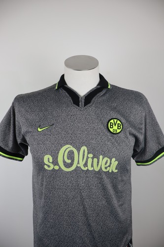 NIKE BORUSSIA DORTMUND MAGLIA CALCIO UOMO Tg L SOCCER JERSEY VINTAGE SHIRT 97/98 - Picture 2 of 11