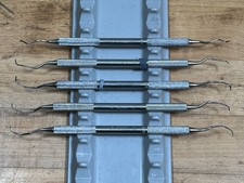 Lot of 5 Dental Tools Gracey Rugby Metal Scraper Probe Picks 1x2, 11x12, & 13x14