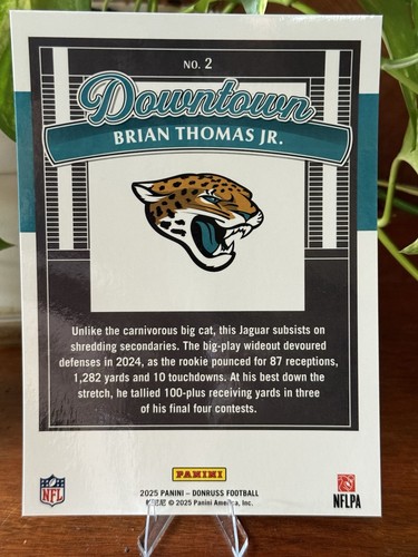 2025 Panini Donruss - Brian Thomas Jr. - Jumbo Downtown - #2 - Bild 2 von 2