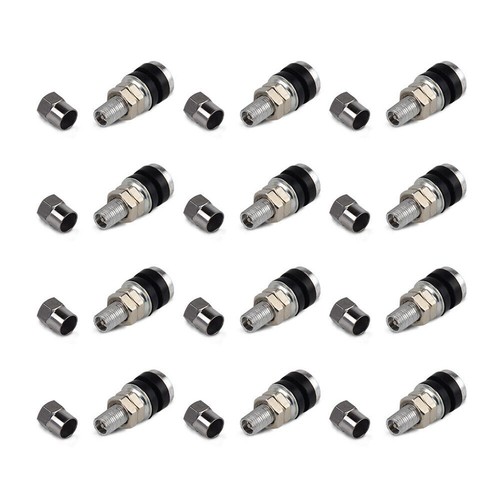 12pcs Motorcycle Tire Metal Bolt Rod Wheel Tire Valve Stem Kit with Dust Cap - Picture 4 of 9