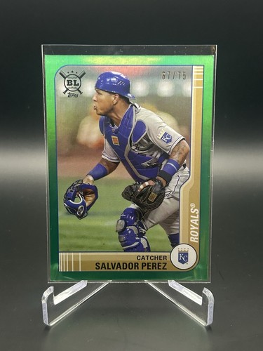 SALVADOR PEREZ 2021 TOPPS BIG LEAGUE GREEN FOIL 67/75 #136