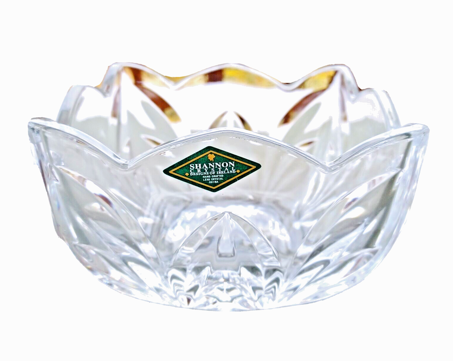 Handcrafted Crystal Tulip Candy Dish for Nuts and Fruit by Shannon 7.5x3.5 Inches