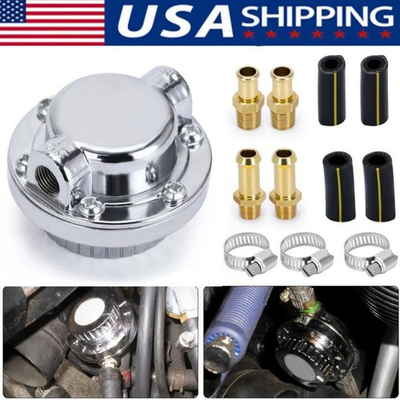 #ad #ad 1 6 PSI Universal Adjustable Fuel Pressure Regulator Kit For Carburetor Engine $17.99