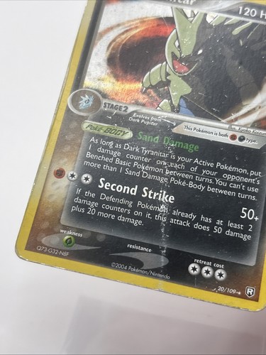 Dark Tyranitar 20/109 Holo rara carta Pokémon Team Rocket Returns - Foto 2 di 7
