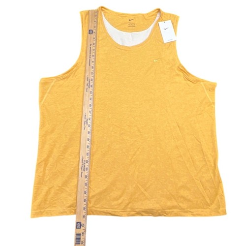 Nike Primary Men's Dri-Fit Versatile Active Orange Tank Top Size XXL New - Picture 4 of 8
