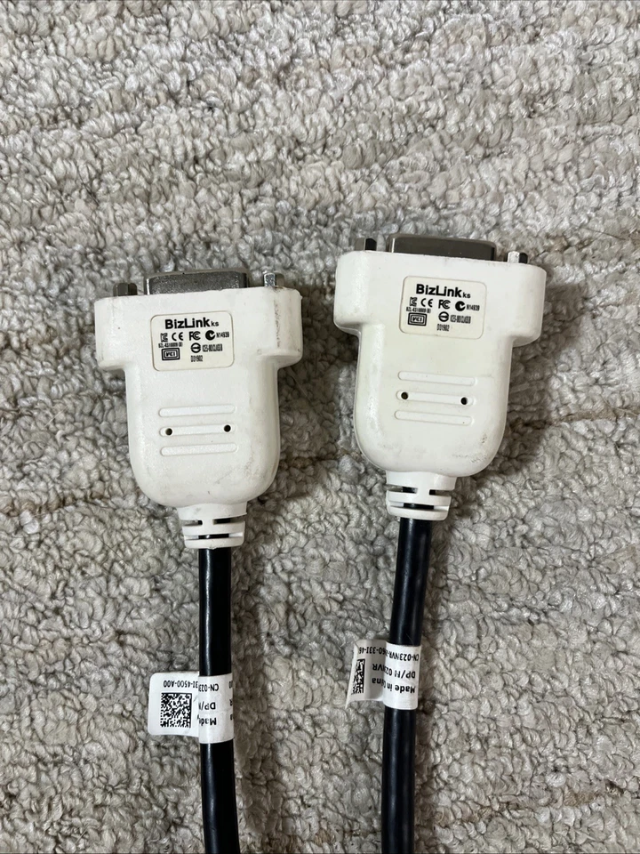 2 LOT BizLink 023NVR DisplayPort to DVI Video DP Display Port Adapter Cables - Image 2 of 4