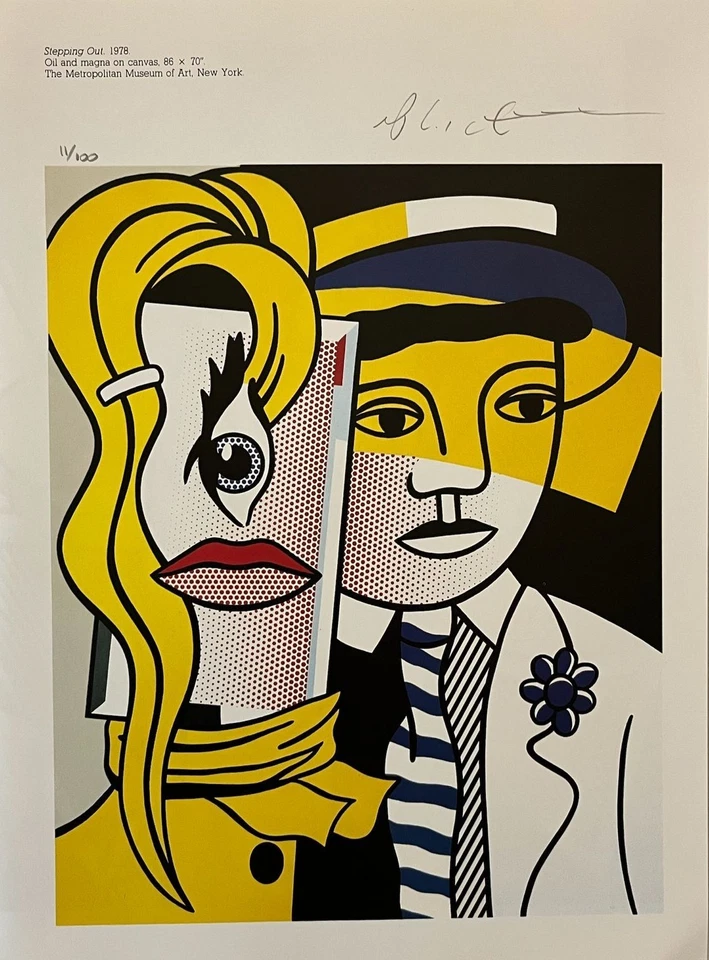 Roy Lichtenstein,原版手工签名平版画带真品证明和3,500美元的评估 — 第 2/4 张图片