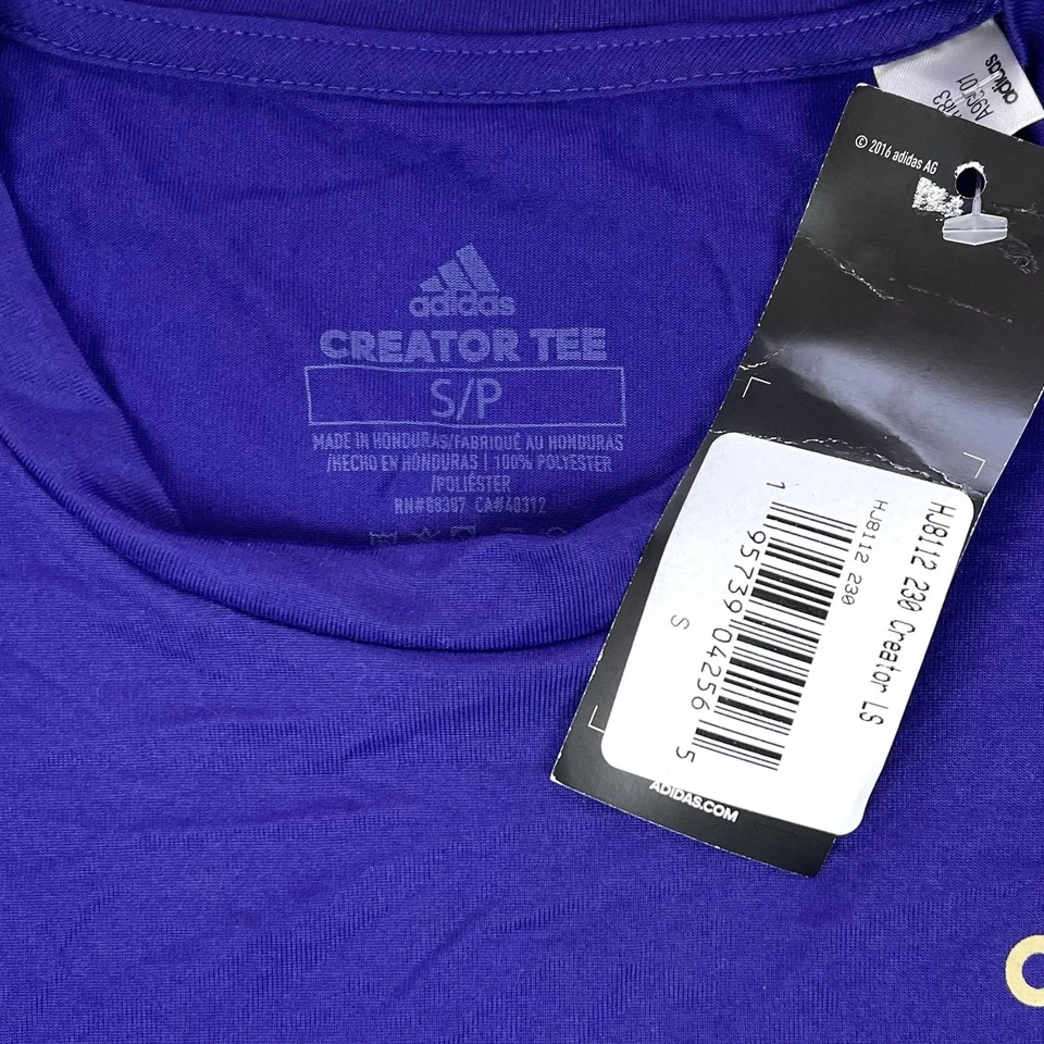 Camisa de fútbol Adidas Washington Huskies manga larga para hombre pequeña nueva con etiquetas Foto 3 de 4