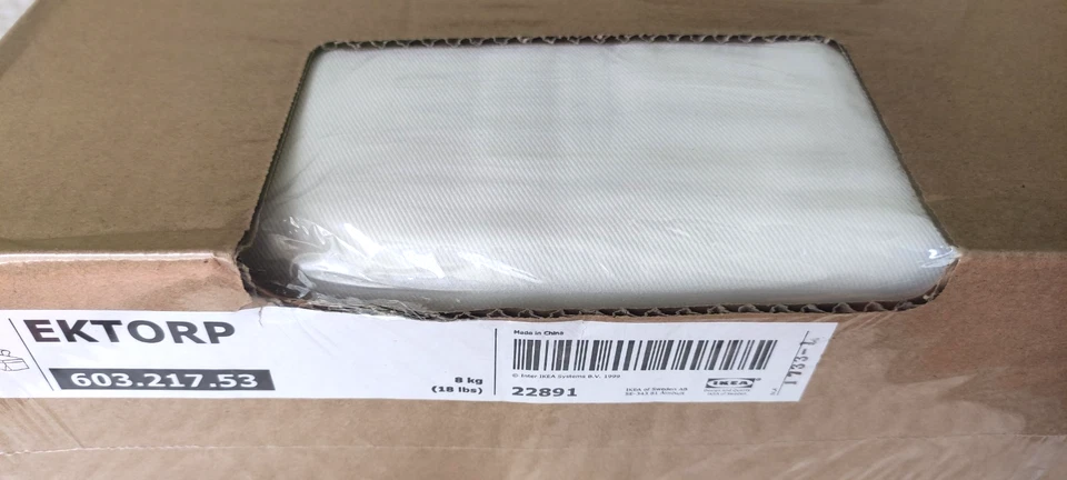 IKEA Ektorp Bezug 3er Sofa mit Recamiere Vittaryd weiß Couch Husse 2 Ersatzbezug - Bild 2 von 2