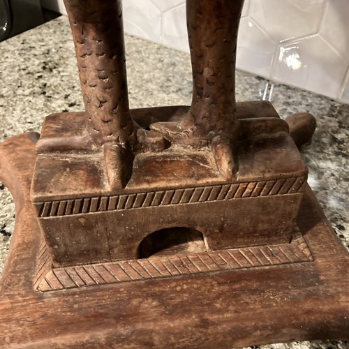 Antique American Hand Carved “Folk Art” Bird FIGURE sculpture 15”h 17.5” Long - Picture 3 of 20