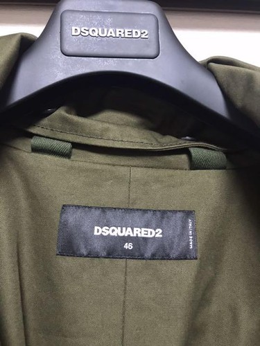 Vintage DSQUARED2 Checkered Flag Military Coat Jacket Mens Size 46 Very Rare - Picture 2 of 6