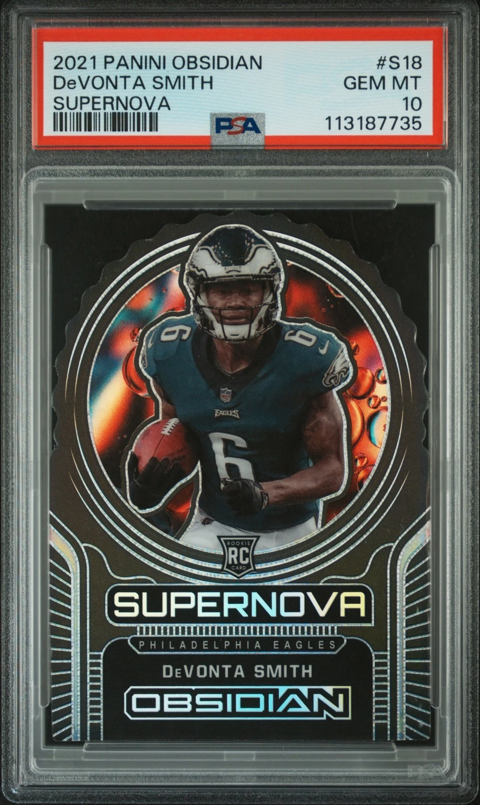 DeVonta Smith Panini Obsidian Supernova #S18 Base