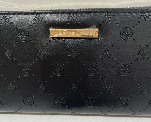 Adrienne Vittadini Bolso de Mano Cartera Negro Se Adapta a Tu Teléfono Cremallera Nuevo - Imagen 2 de 14