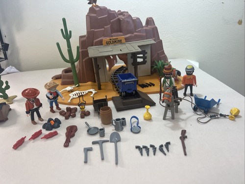 Playmobil 3802 Western McLarens Goldmine, Cowboys komplett und Miners Camp 6479