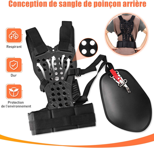 Bretelle per Decespugliatore Universale, Doppia Tracolla Tagliaerba/Cintura a Br - Foto 2 di 12