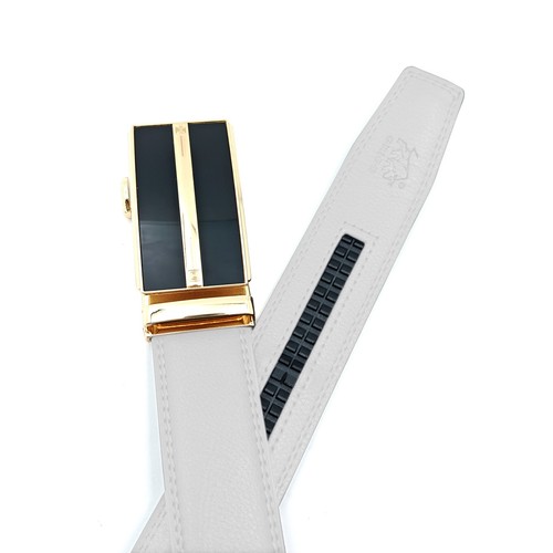 New Genuine Leather Mens Ratchet Belt Belts For Men Adjustable Automatic Buckle - Picture 43 of 52