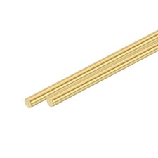 2 Pcs Brass Solid Round Rod, 5.5mm x 203mm H62 Brass Lathe Bar Stock Brass Rod
