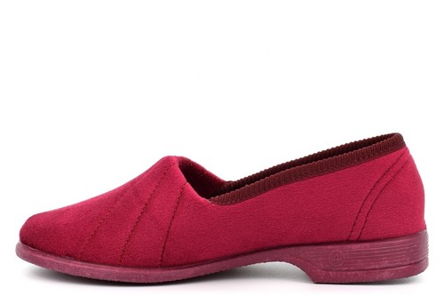 Zapatillas con tapa enrollable para mujer Zapatillas con suela de goma Forro textil Rojo - Imagen 4 de 4
