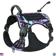 Hotsky Tactical Dog Harness No Pull，Adjustable Service Dog Vest Reflective