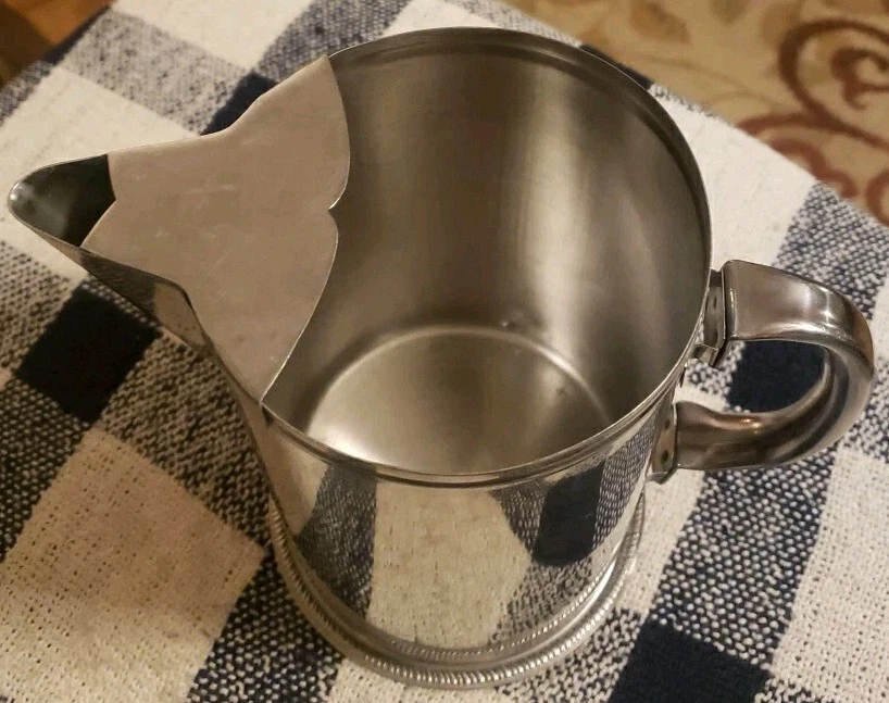 Jarra vintage Vollrath 18-8 de acero inoxidable con protector de hielo 46402 Foto 2 de 4