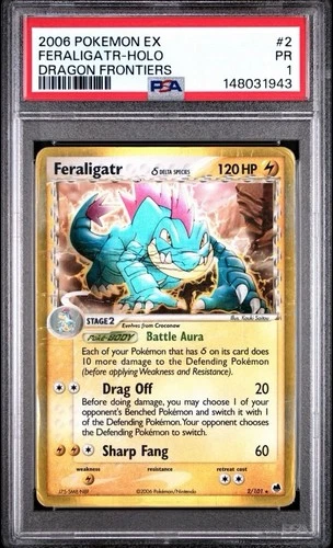 PSA 1 Feraligatr Dragon Frontiers Holo Foil #2 2006 Pokémon PR