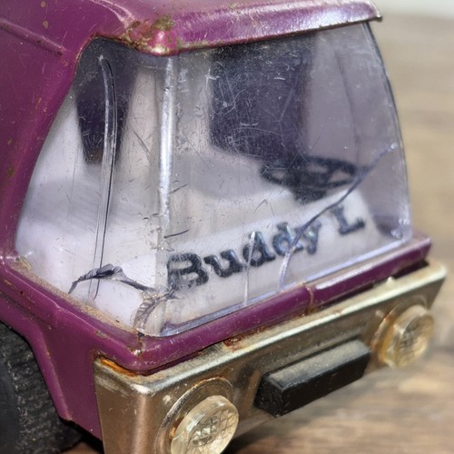 Vtg Buddy L Purple RARE Wrecker TowTruck Pressed Steel Made In Japan - Picture 8 of 8