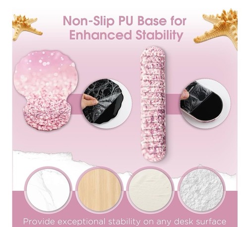 Ergonomic Mouse Pad and Keyboard Wrist Rest Mousepad with Wrist Support- Pink - Afbeelding 6 van 6