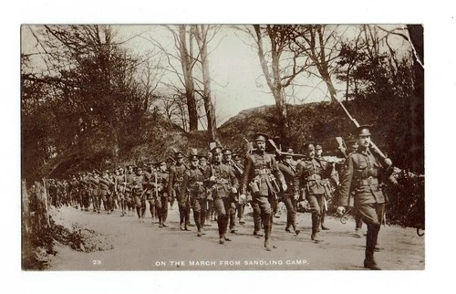 Photo Reprint, Soldiers  From Sandling Camp Kent WW1,  Synopsis Included