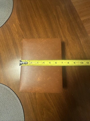 Vintage TRAVEL Backgammon MAGNETIC Faux Leather Padded Speckled Brown COMPLETE - Picture 12 of 13