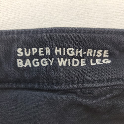 American Eagle Pants Womens 8 Short Black High Rise Baggy Wide Leg Cargo - Picture 6 of 12