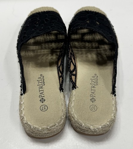 Patrizia Black Tilly Espadrille Sandal Size 37 (6.5-7) EUC - Picture 9 of 15