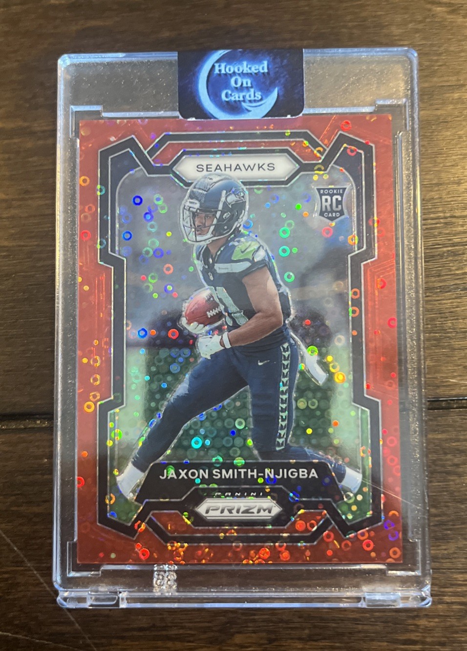 2023 Panini Prizm - Rookies Jaxon Smith-Njigba #390 Red No Huddle Prizm /70 (RC)