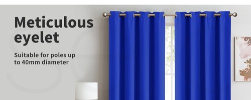 2X Blockout Curtains Blackout Window Curtain Draperies Pair Eyelet Bedroom Decor - Picture 11 of 420