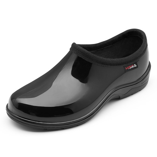 HISEA Women Slip-On Garden Shoes Waterproof Rain Boots Printed Rubber Yard Clogs - Picture 22 of 112