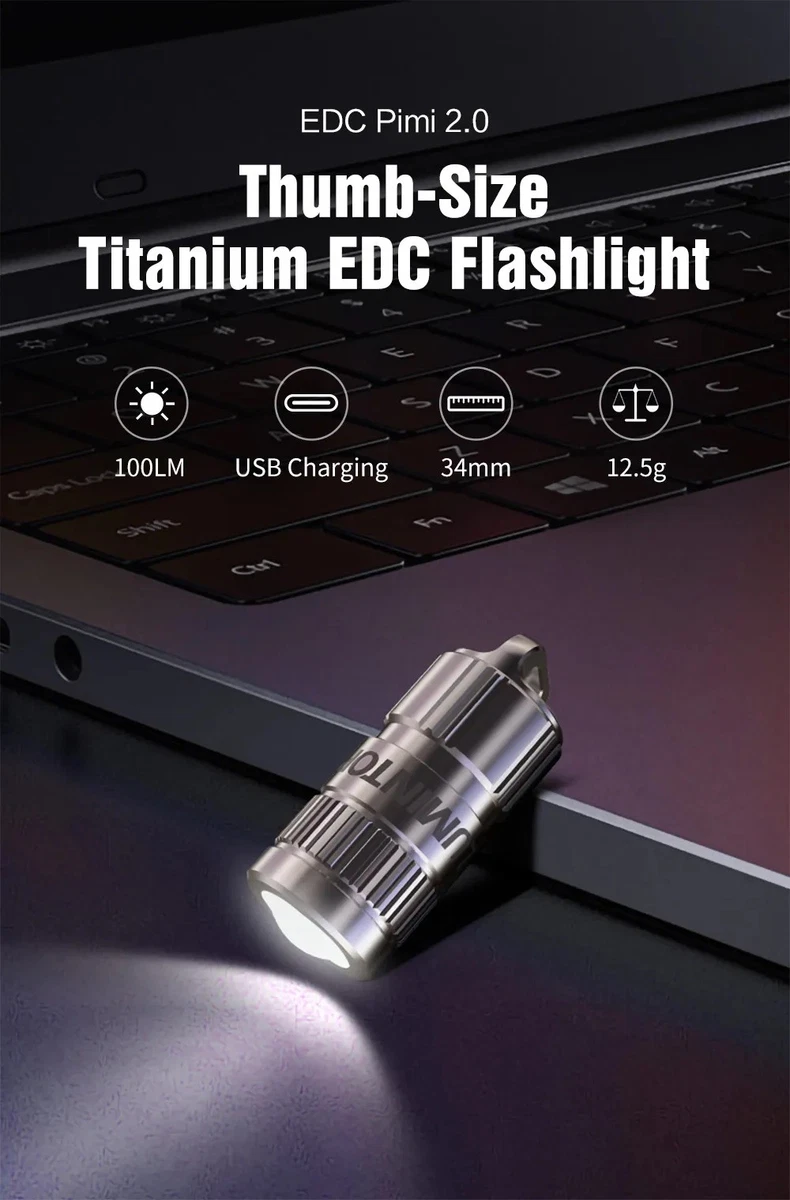 Lumintop PIMI 2.0 CU 100 lúmenes la linterna EDC más pequeña en cobre