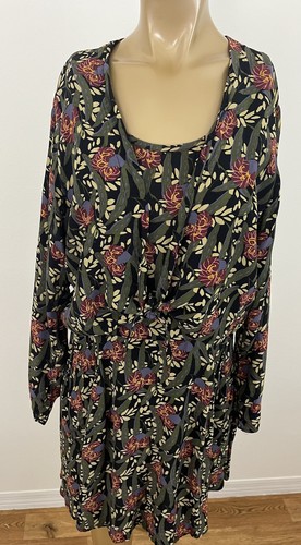 FLAX by Jeanne Engelhart Damen S/M ärmellos Blumenmuster Kleid & Jacke Set - Bild 2 von 9