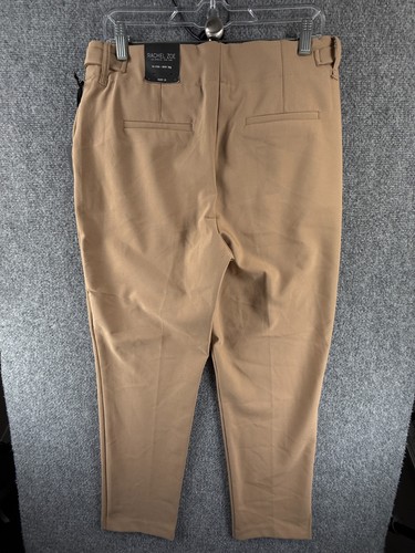 Neu mit Etikett Rachel Zoe Damenhose hoher Bund schmales Bein Größe 10 braun Gürtel Akzent ACTL 32 X 28 - Bild 12 von 18