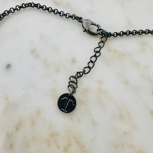 Talbots Crystal Cluster Statement Necklace-Gunmetal Finish - Picture 5 of 7