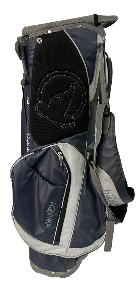 HONMA Golf Cart Bag Basic Sporty Model 5-way Lightweight Navy / Gray w/Cover - Image 4 of 4