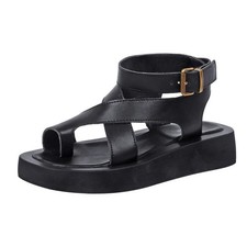 New Women Summer Sandals Ankle Strap Buckle Wedges Heel Pumps Casual Shoes