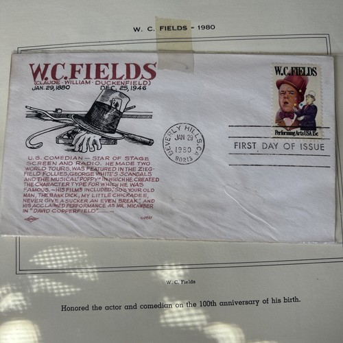 Histórico Robert Klein en FDC WC Fields 1980 Actor Comediante Colección Pieza | - Imagen 1 de 7