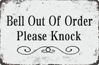 Bell Out Of Order Please Knock Vintage Tin Metal Signs Home Décor For Living Roo