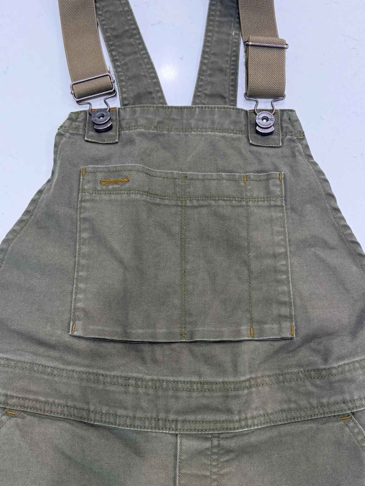 REI Cooperative Overalls Women’s Trailsmith Canvas Double Knee Olive Size 8
Opens in a new window or