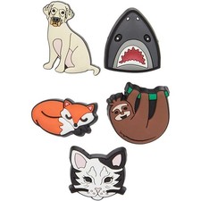 Crocs Jibbitz Animal Lovers Charms 5 Pk Pet Dog Cat Shark Sloth Fox Accessories